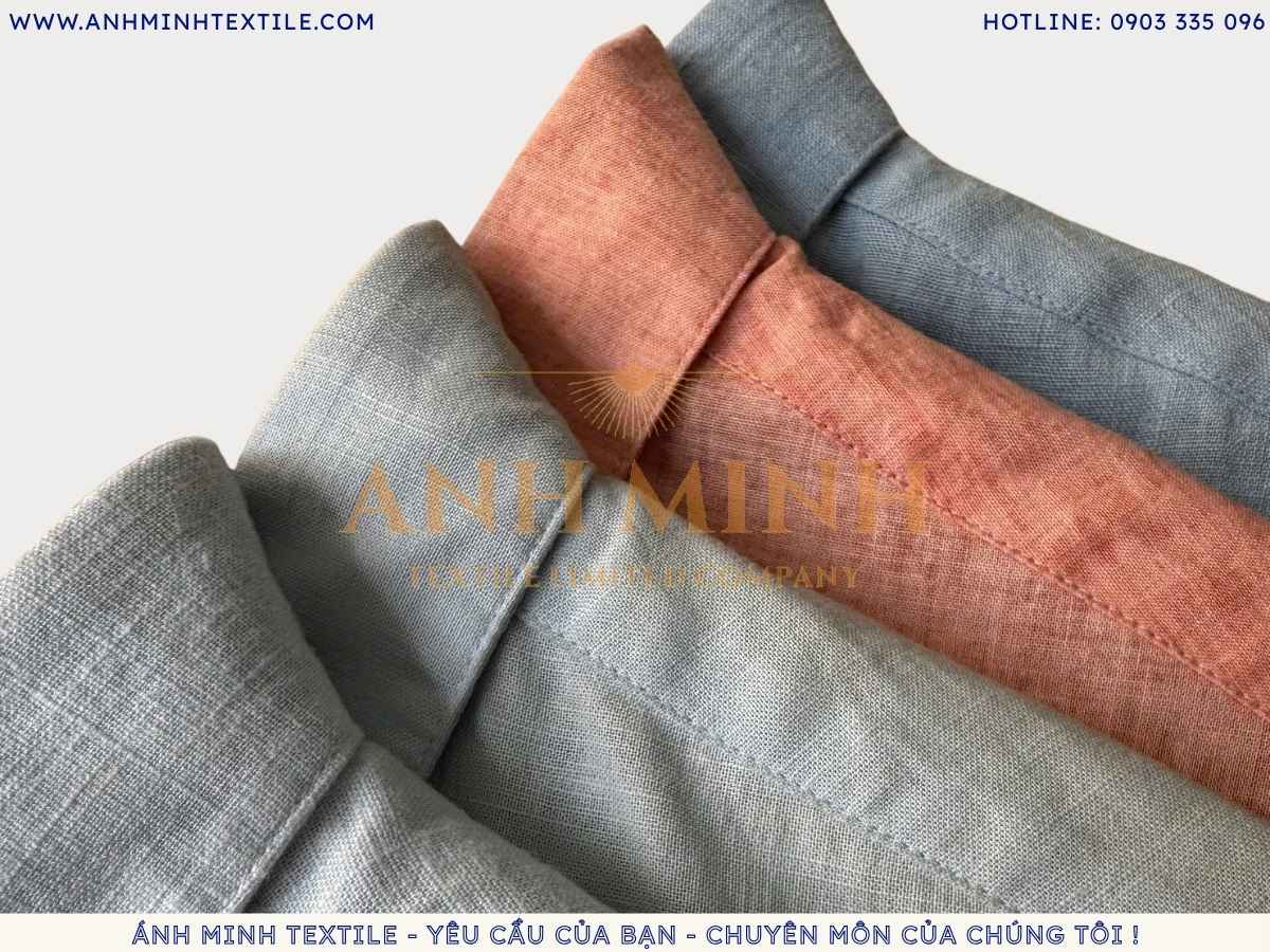 Vải Linen cotton mềm mại, ít nhăn và dễ mặc