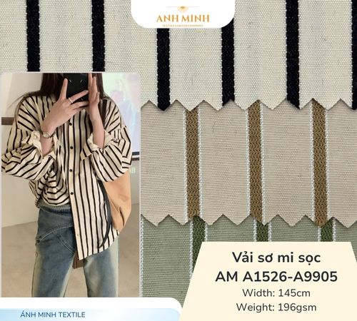 Vải sơ mi sọc AM A1526-A9905