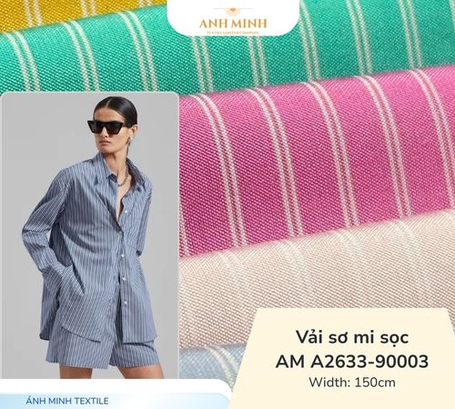 Vải sơ mi sọc AM A2633-90003