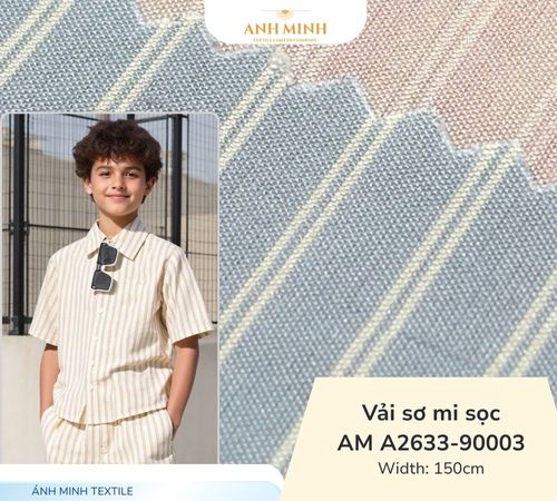 Vải sơ mi sọc AM A2633-90003